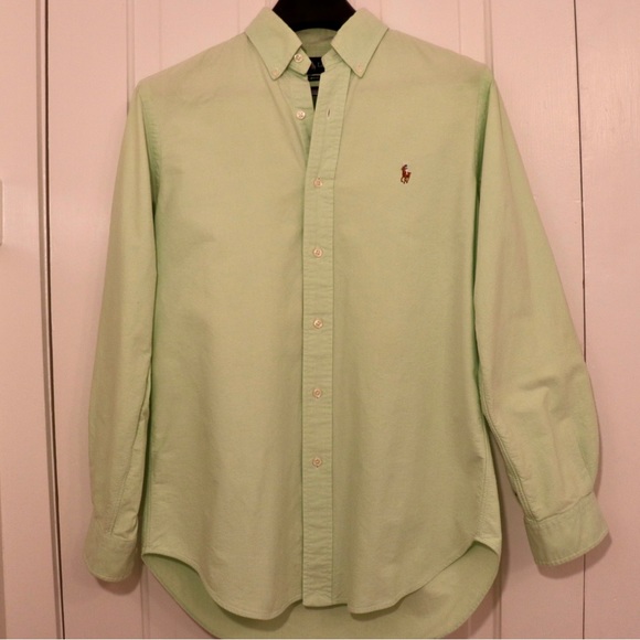 Polo Ralph Lauren Light Green Oxford Dress Shirt - Picture 3 of 6